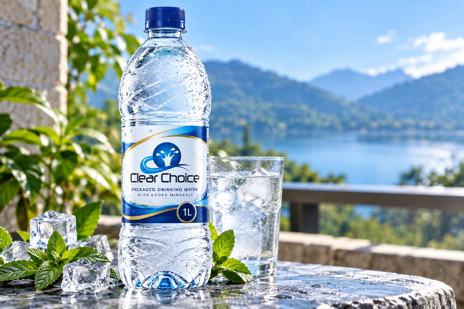 Clear Choice packaged drinking water lifestyle presentation